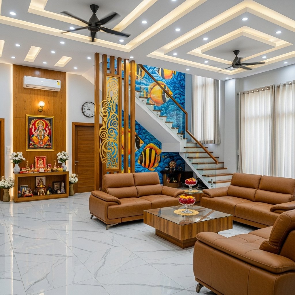 Triangle Concrete House on lake